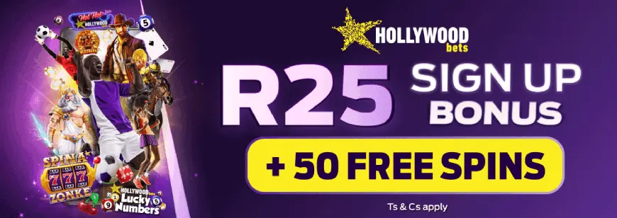 Hollywoodbets r25 free bonus