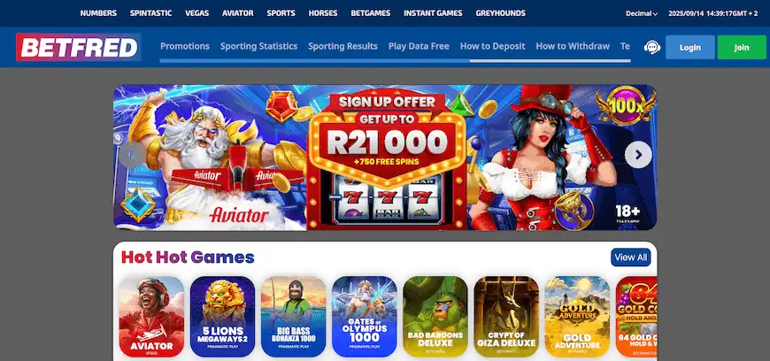Betfred Homepage screenshot