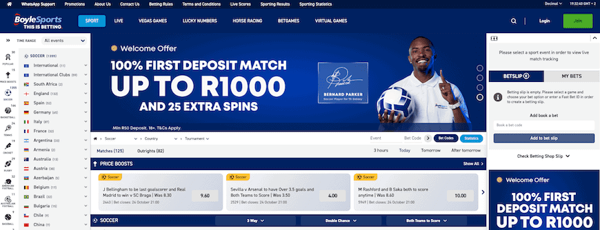 BoyleSports homepage screenshot