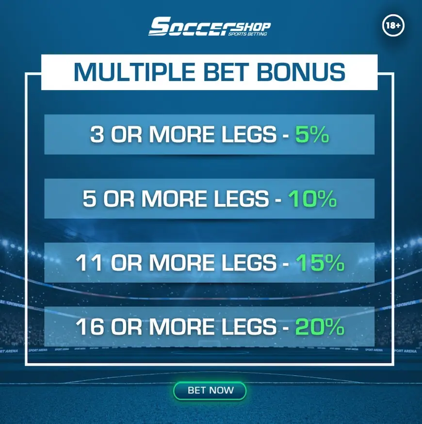 soccershop Multiple Bet Bonus