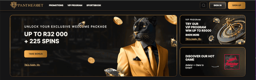 Pantherbet Casino Screenshot