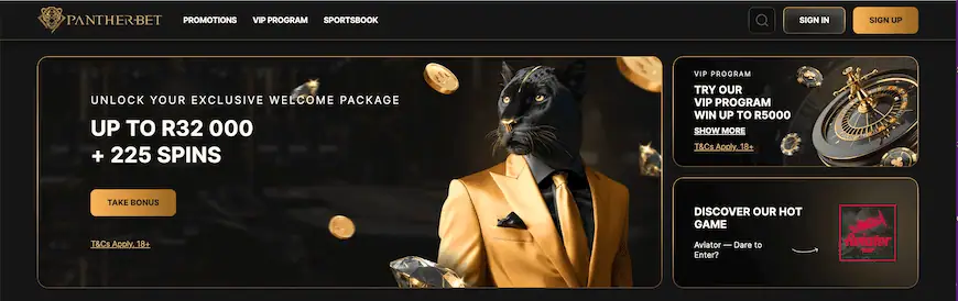 Pantherbet Casino Screenshot